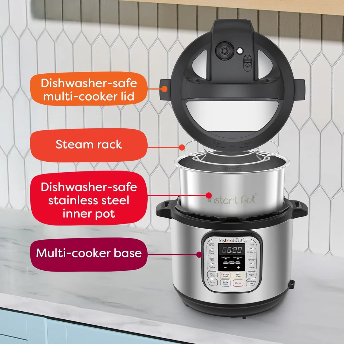 Instant Pot Duo 7-in-1 Electric Pressure Cooker DUO 60 6 Quart Stainless Steel - New image 6