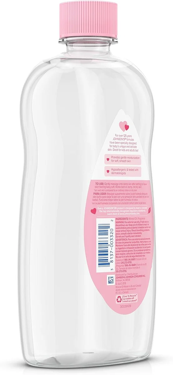 Johnson's Baby Baby Oil Pure Mineral Oil 20 fl. oz Original Scent New image 6