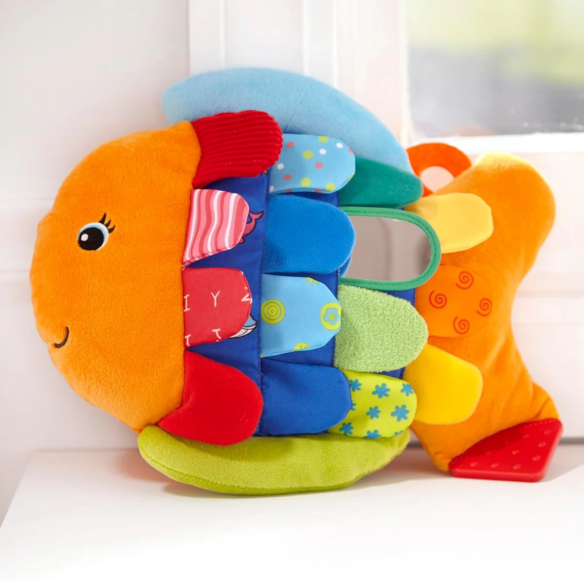 Melissa & Doug Flip Fish Stuffed Animal Soft Baby Book Multi-Textured Squeaking Crinkling New image 10