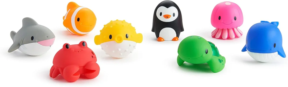 Munchkin Baby Bath Toy Squirts Ocean Sea Animals 8 Pack Plastic New image 5