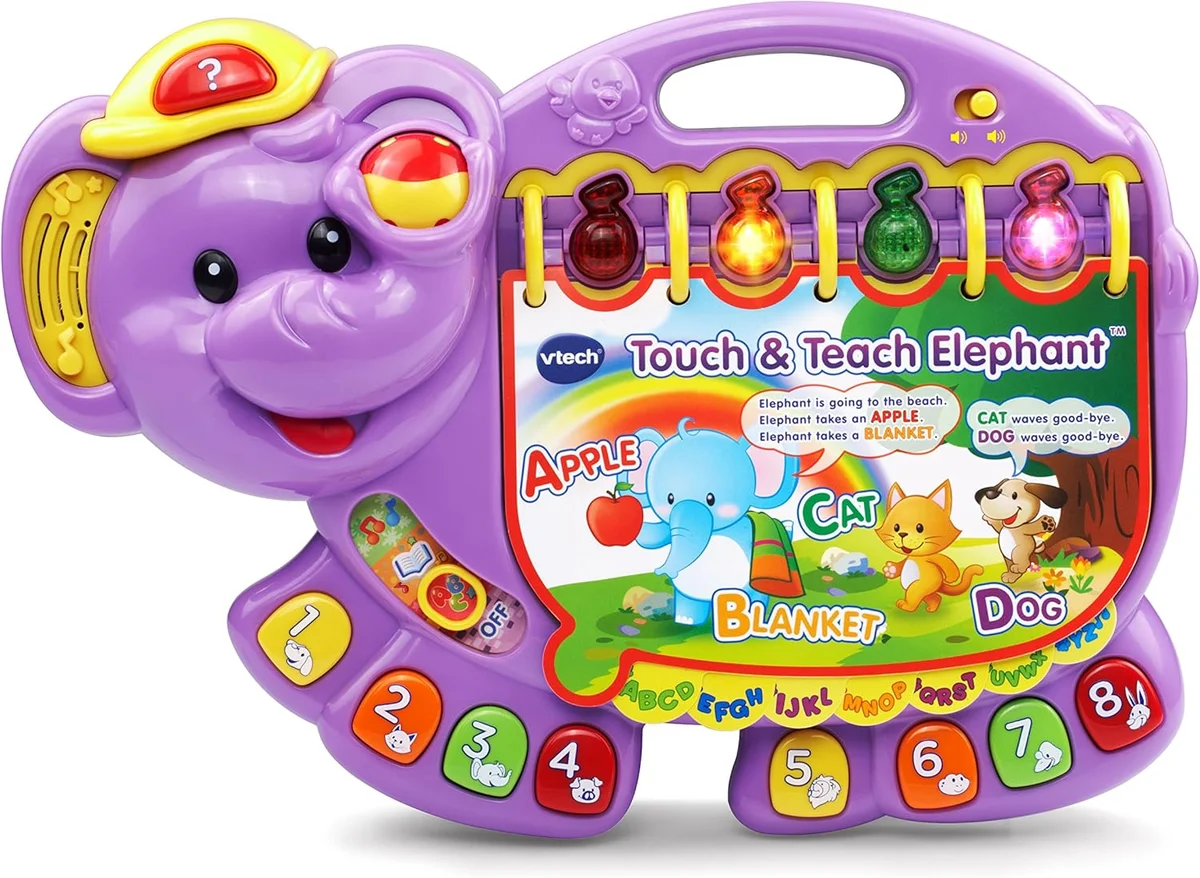 VTech Touch and Teach Elephant 80-158089 Interactive Learning Toy Purple New