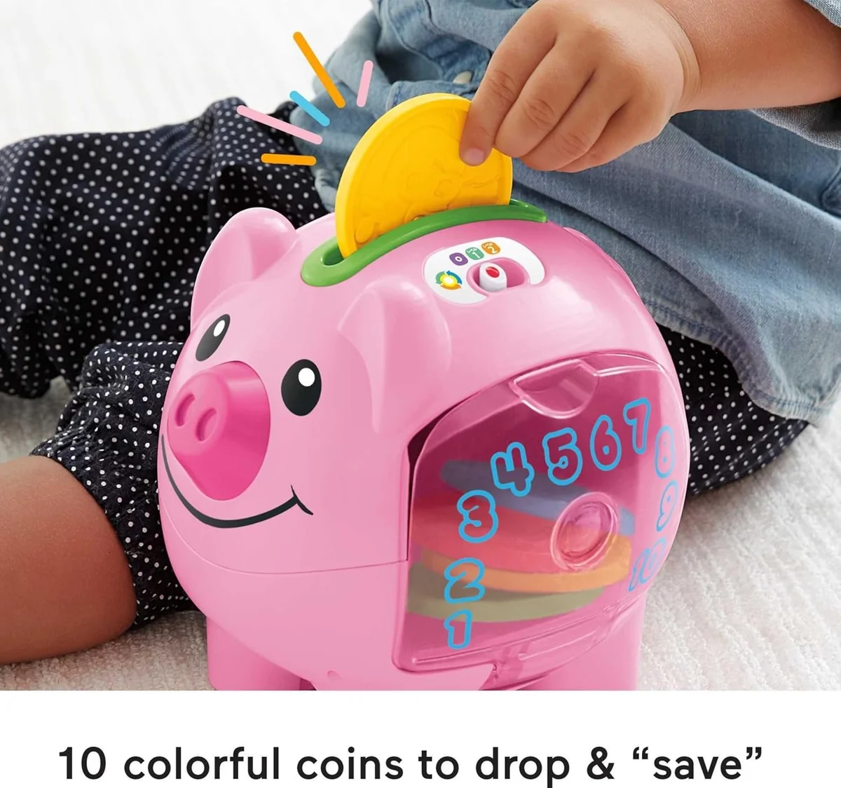 Fisher-Price Laugh & Learn Smart Stages Piggy Bank DGC34 Educational Toy Plastic New image 4
