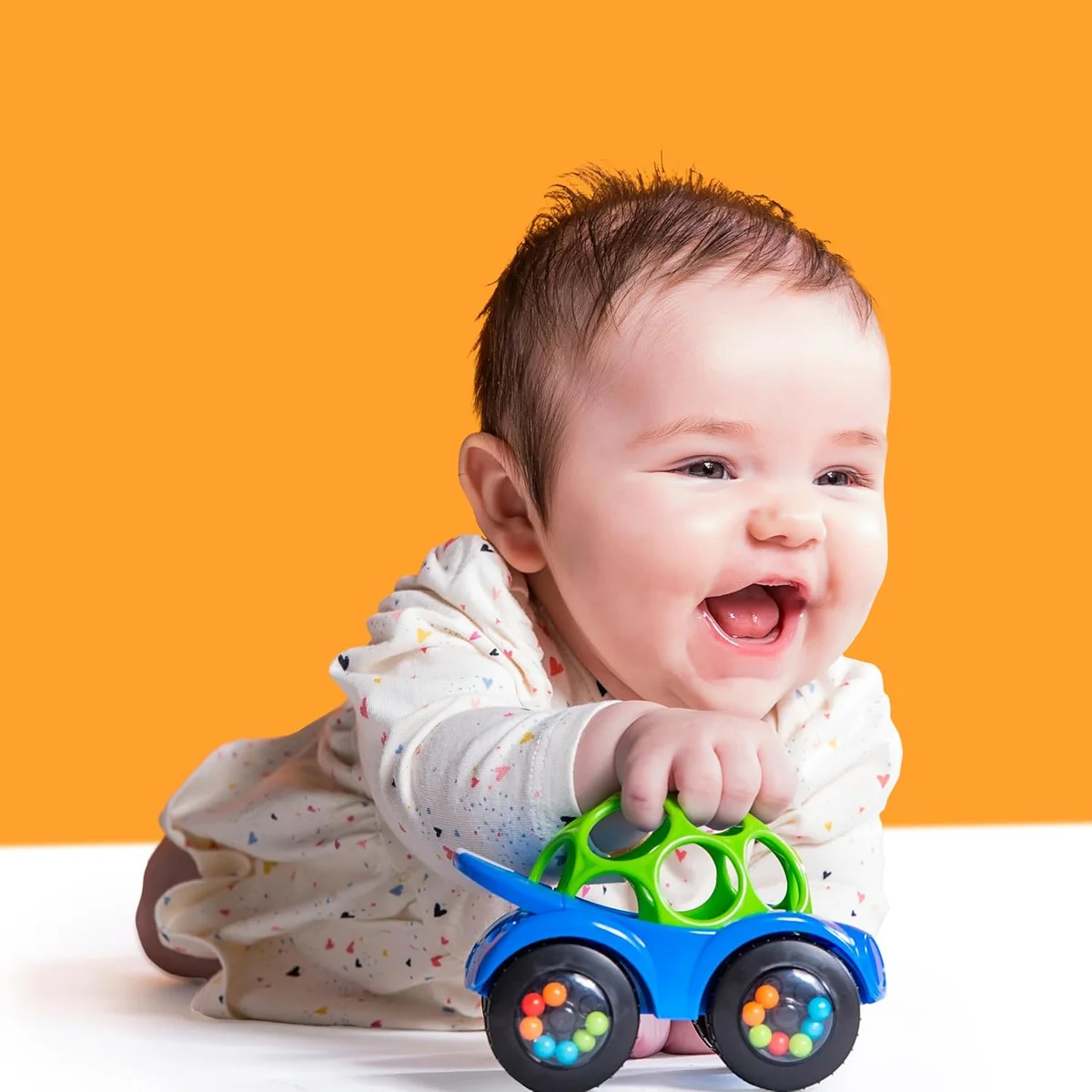 Bright Starts Oball Easy Grasp Rattle & Roll Toy Sports Car 81559 BPA-Free Infant Crawling Toy Blue New image 2