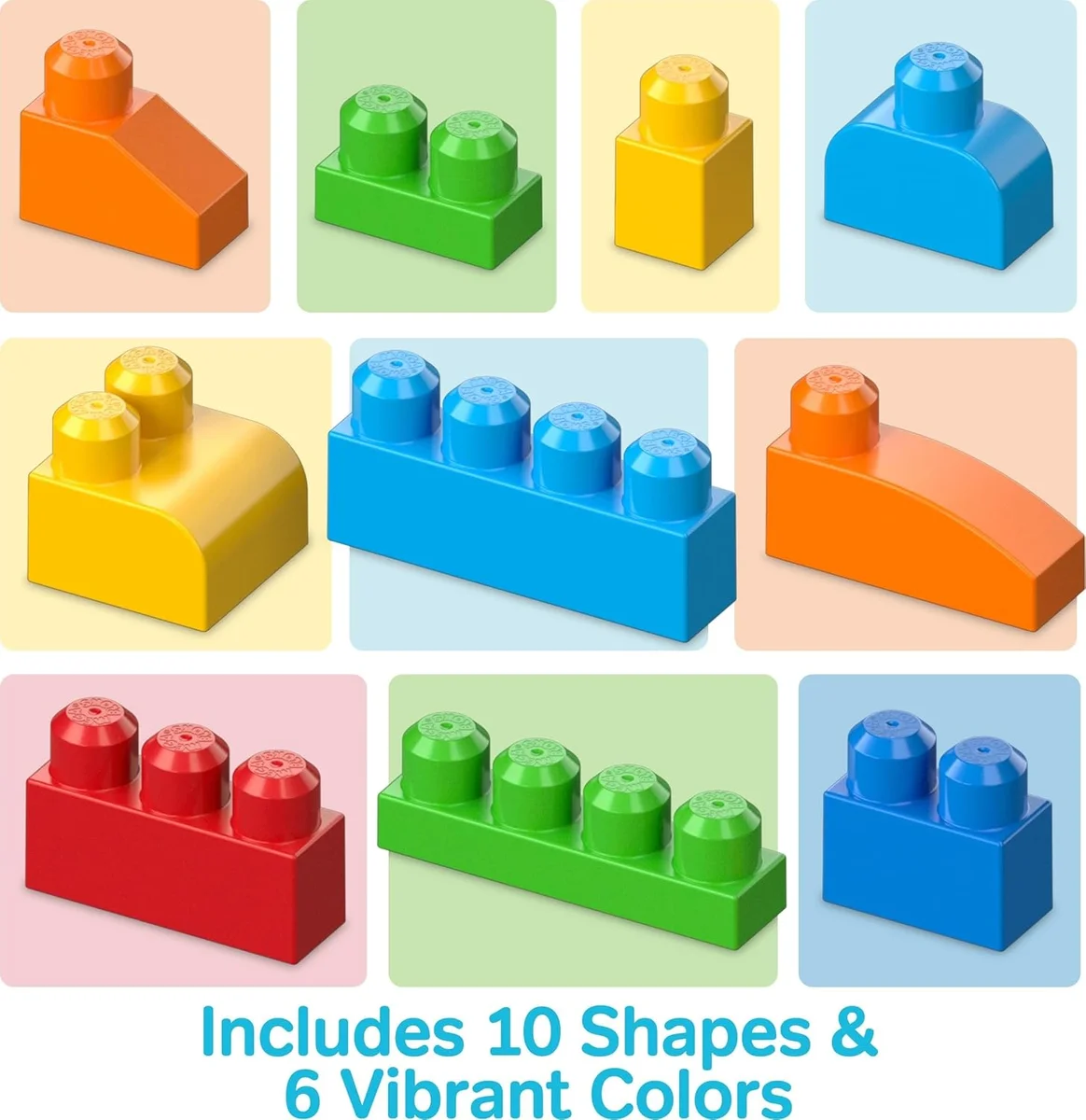 Mega Bloks First Builders Deluxe Building Bag 150-Piece Plastic Blue New image 5
