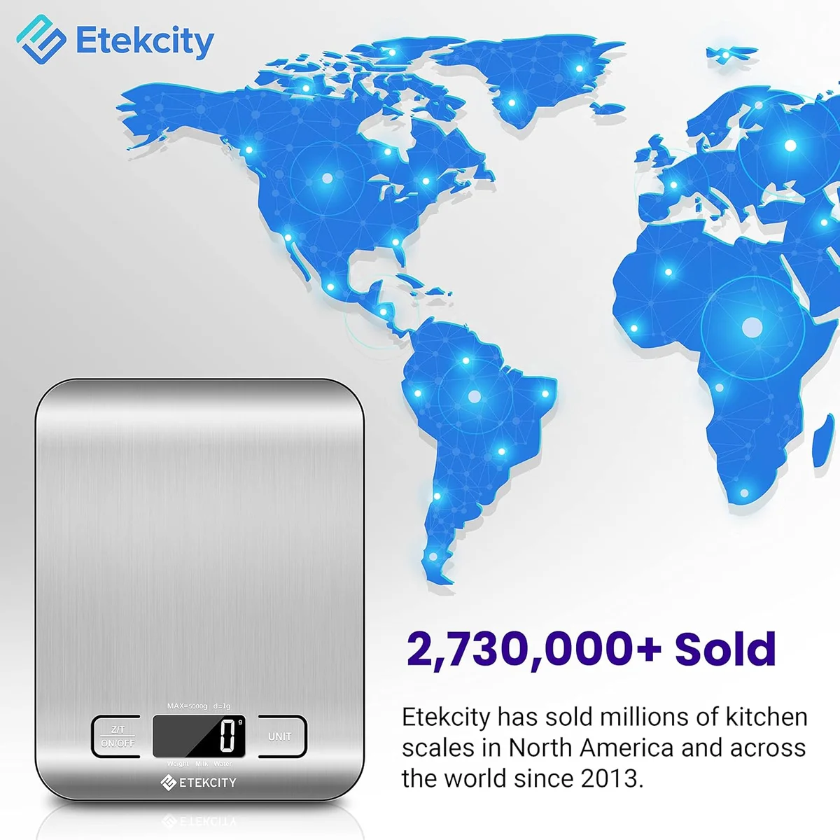 Etekcity Food Kitchen Scale Digital Grams and Ounces 11lb Stainless Steel New image 9
