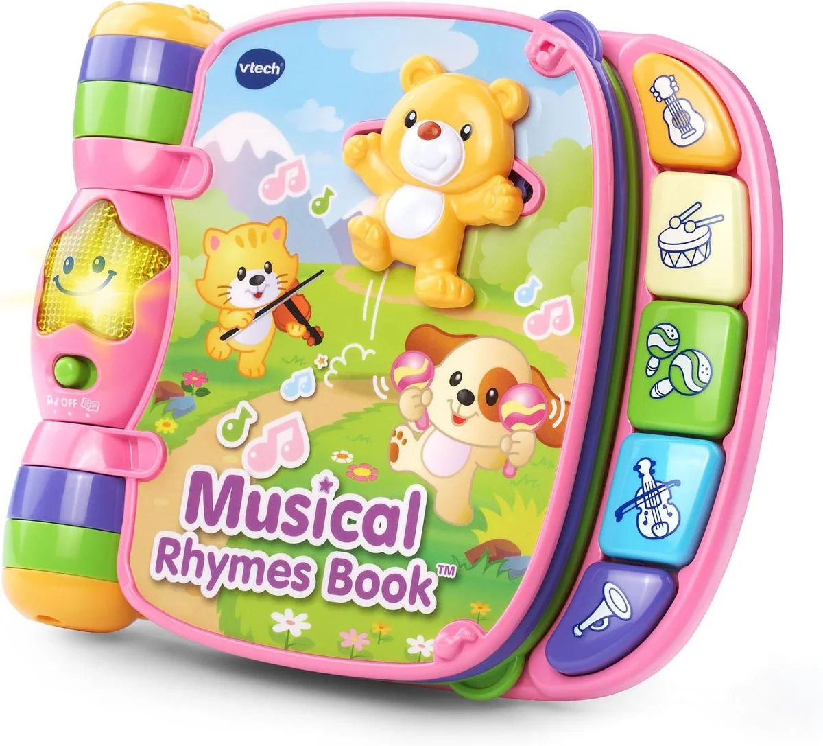 VTech Musical Rhymes Book 80-166710 Interactive Electronic Learning Book Pink New
