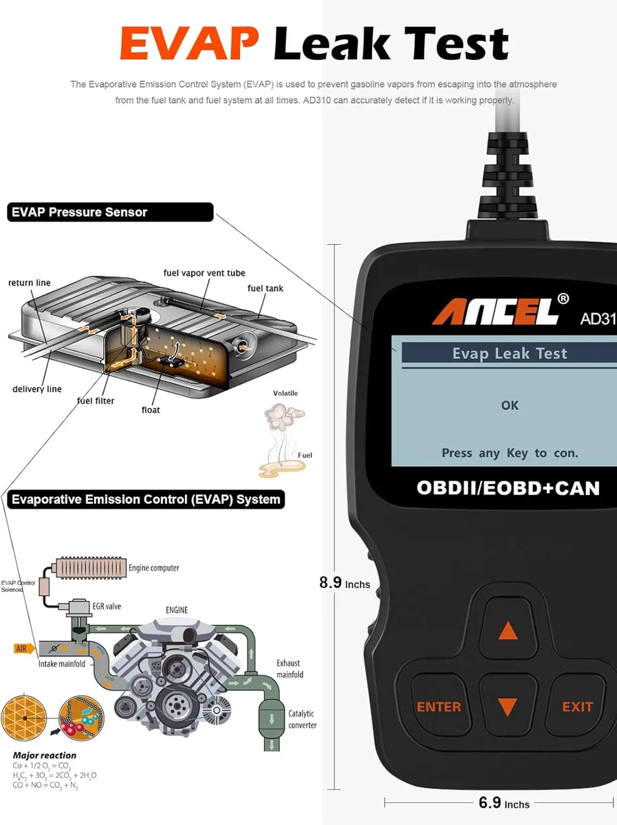ANCEL OBD II Scanner AD310 Classic Car Engine Fault Code Reader Black New image 5