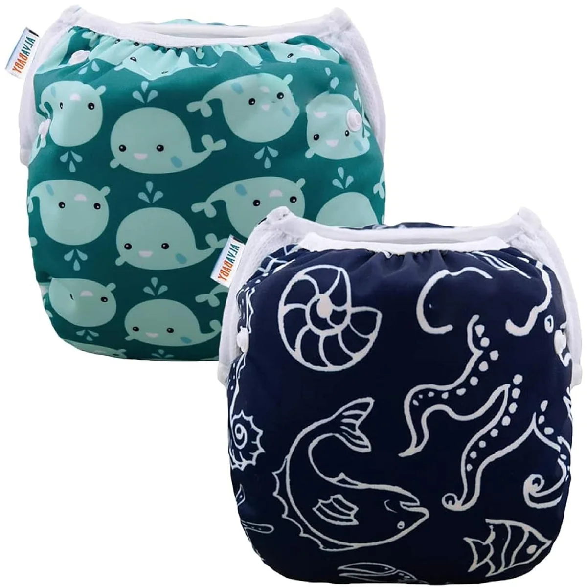 ALVA ALVABABY Swim Diapers SW18-21 Adjustable Reusable Small Marine Animal New