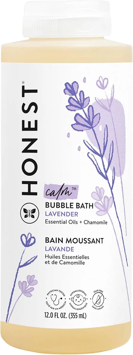 The Honest Company Foaming Bubble Bath & Baby Wash 817810027116 Tear-Free Hypoallergenic Lavender Calm 12 fl oz New