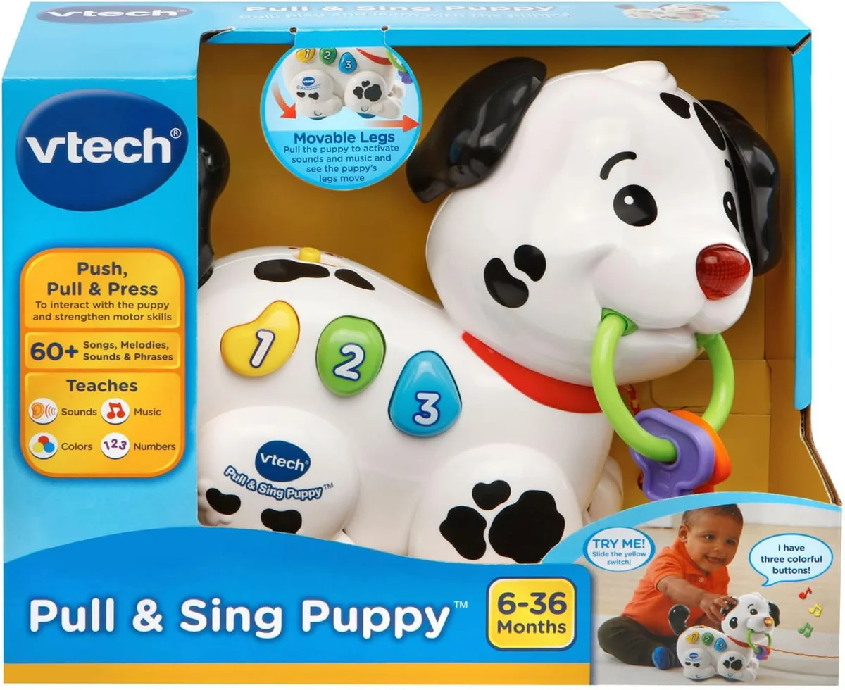 VTech Pull and Sing Puppy 80-502800 Interactive Toy Multicolor New image 6