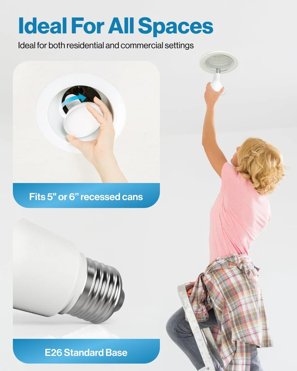 Sunco 12 Pack BR30 LED Indoor Flood Light Bulbs 11W (65W Equivalent) Soft White 2700K - New image 4