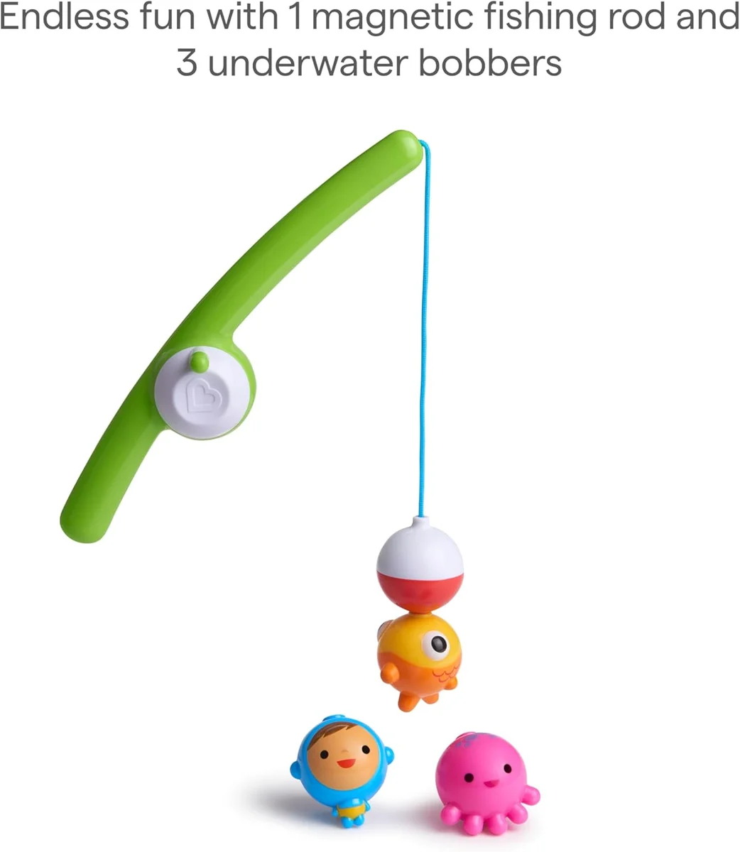 Munchkin Fishin' Magnetic Bath Toy Set 4pc Assorted New image 3