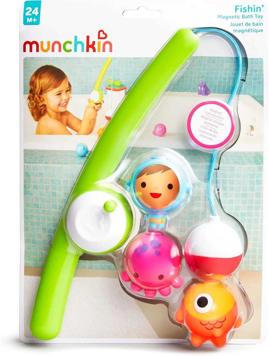 Munchkin Fishin' Magnetic Bath Toy Set 4pc Assorted New image 5