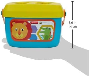 Fisher-Price Stacking Toy Baby's First Blocks Set of 10 Shapes for Sorting Play Plastic Classic Lion Blocks New image 3