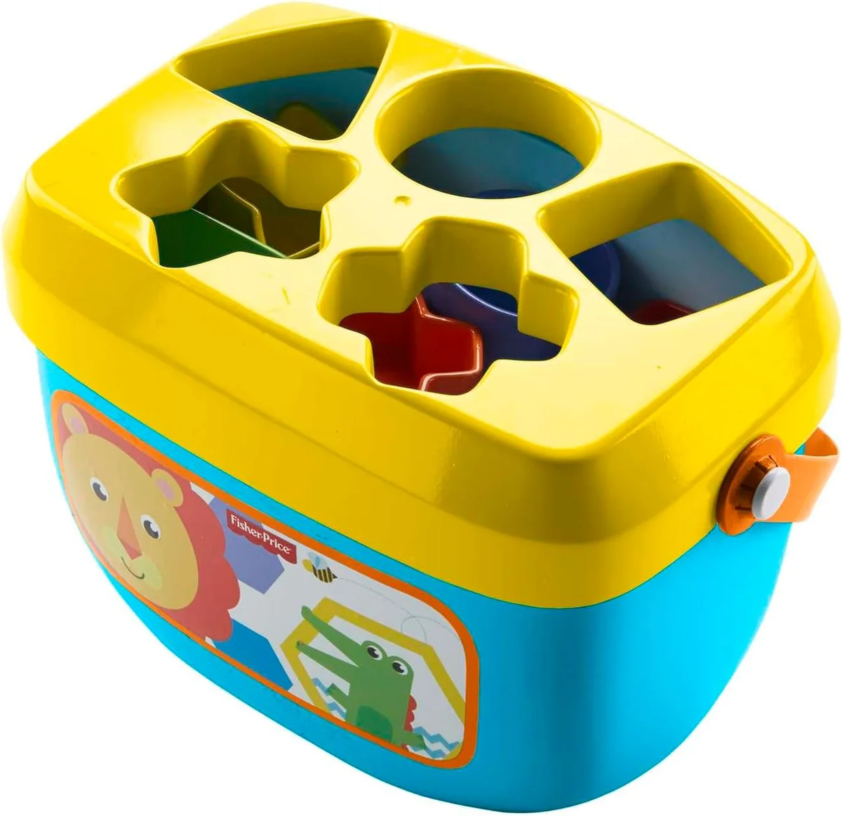 Fisher-Price Stacking Toy Baby's First Blocks Set of 10 Shapes for Sorting Play Plastic Classic Lion Blocks New image 6