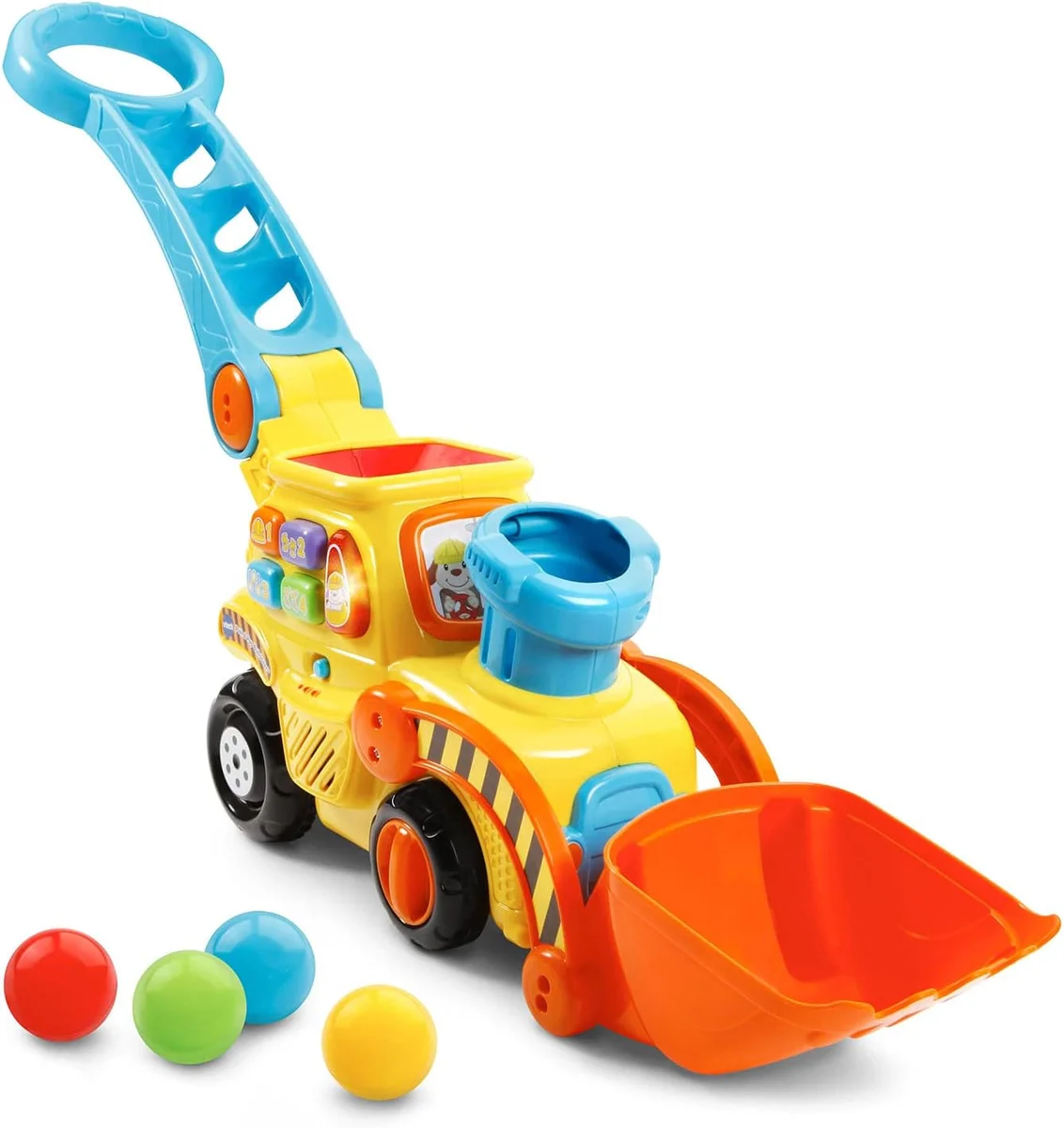 VTech Pop-a-Balls Push and Pop Bulldozer 80-506000 Yellow New
