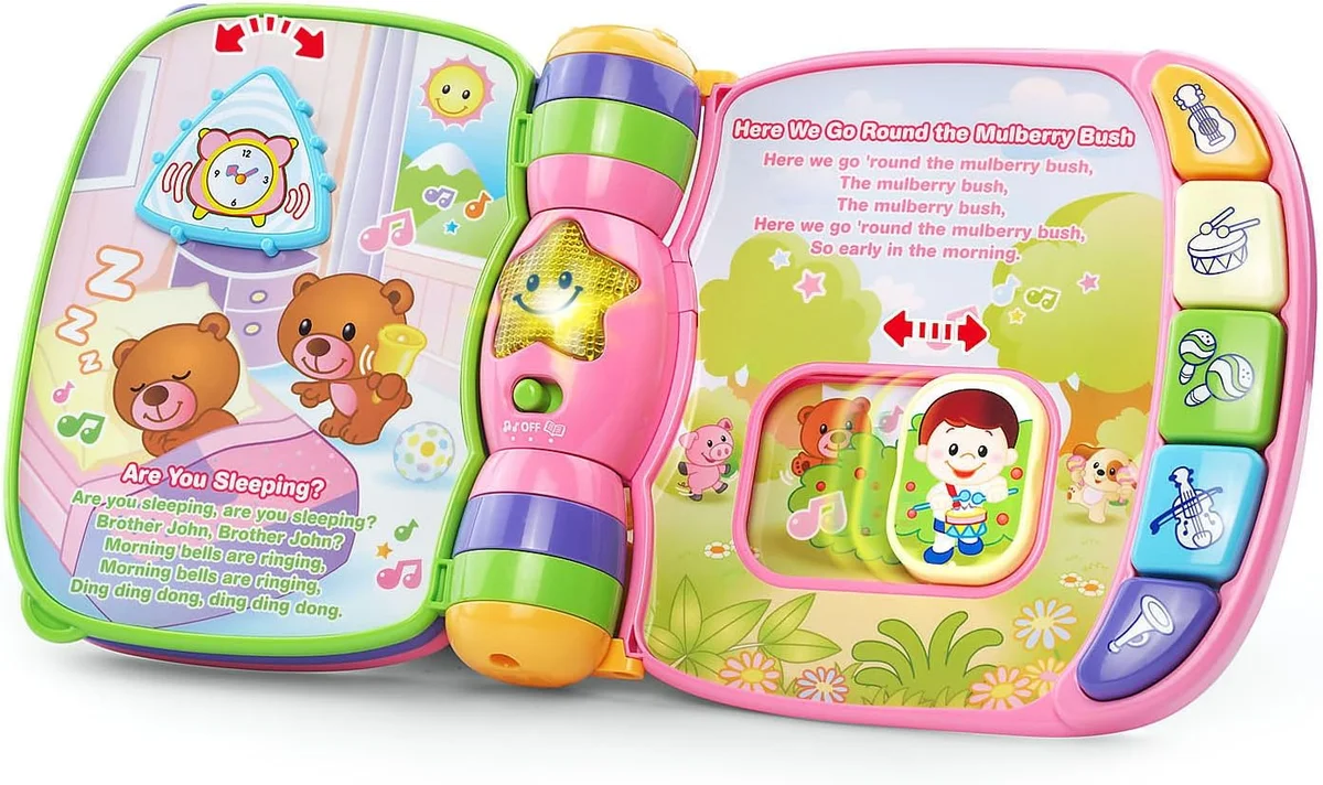 VTech Musical Rhymes Book 80-166710 Interactive Electronic Learning Book Pink New image 4