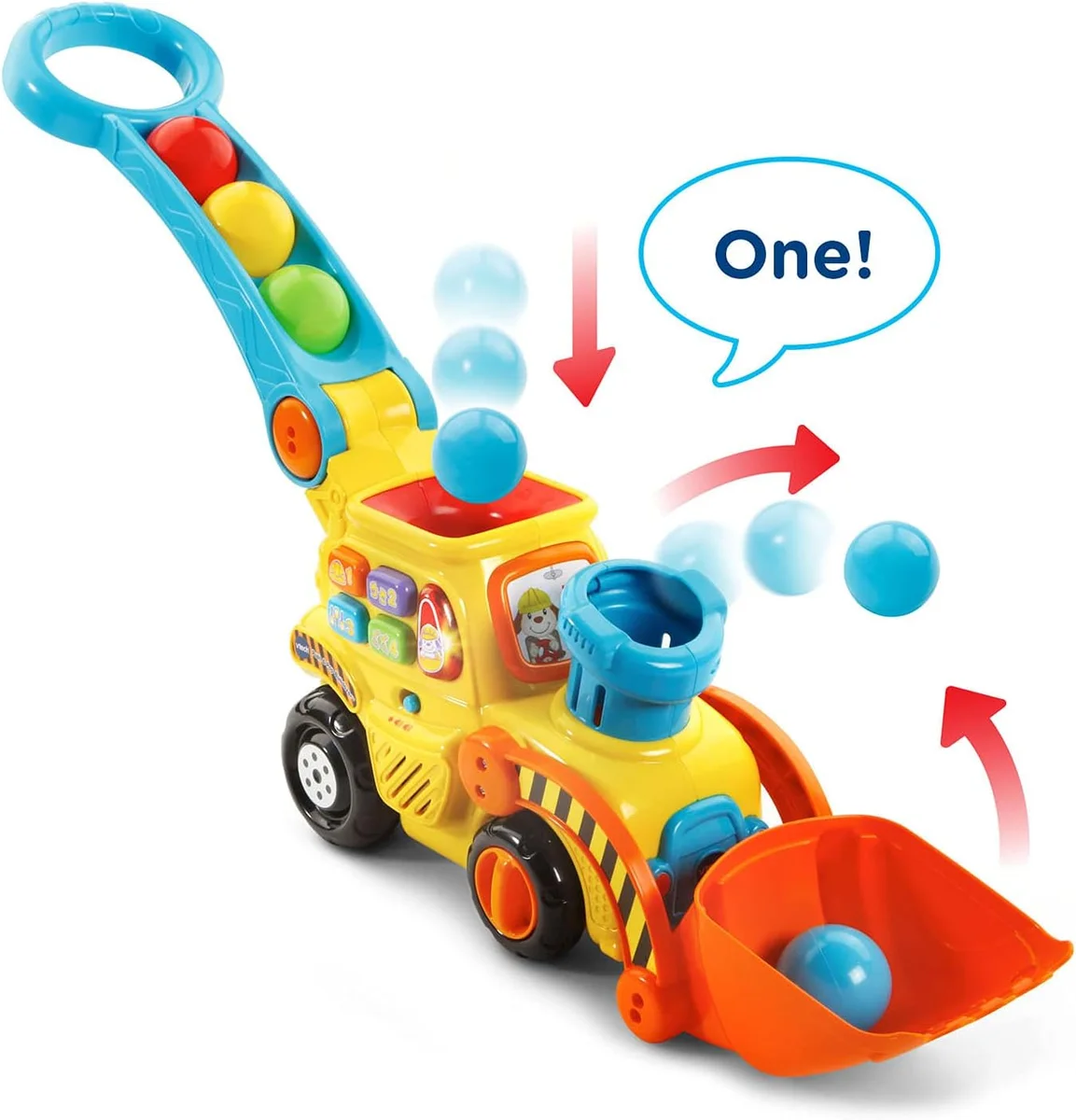VTech Pop-a-Balls Push and Pop Bulldozer 80-506000 Yellow New image 2