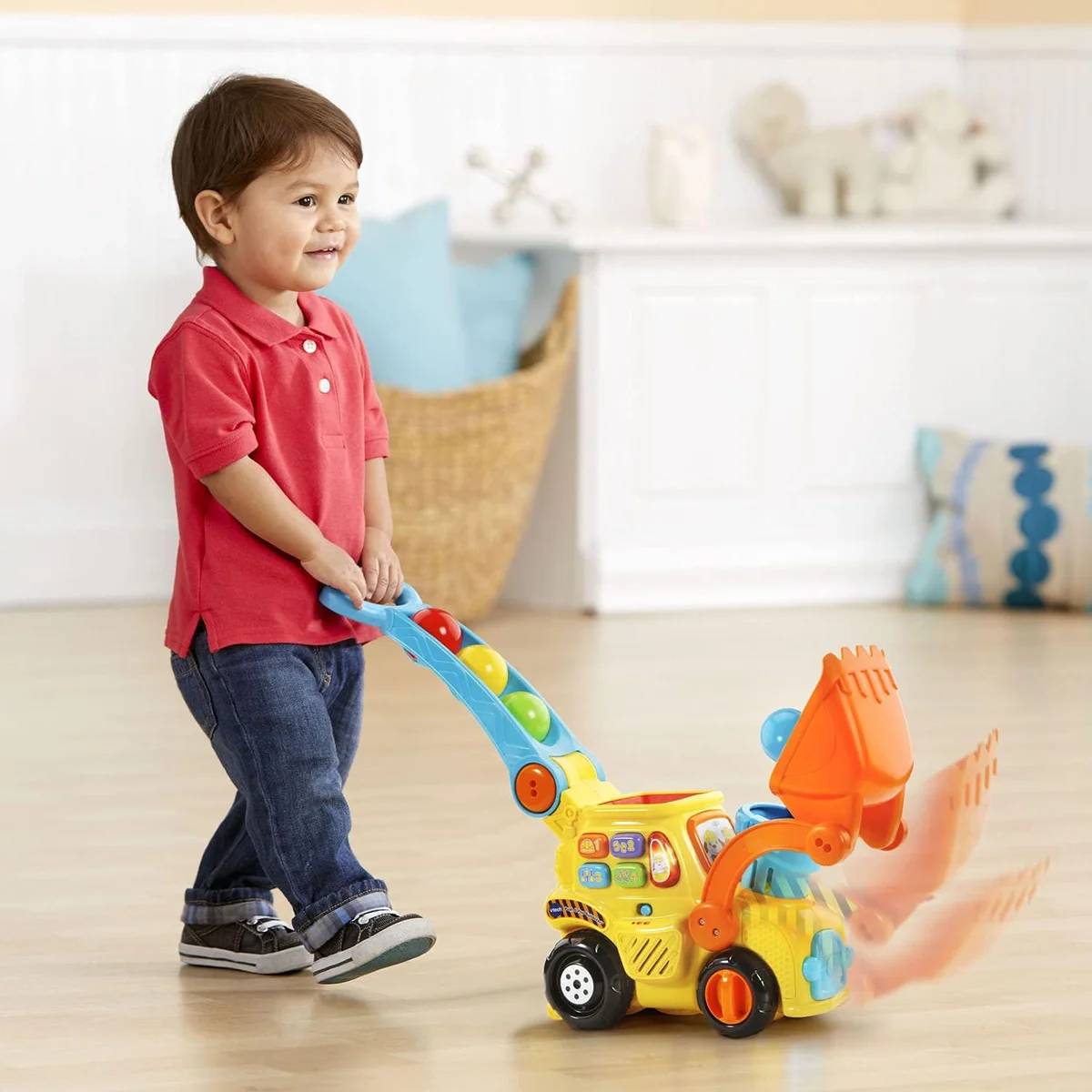VTech Pop-a-Balls Push and Pop Bulldozer 80-506000 Yellow New image 5