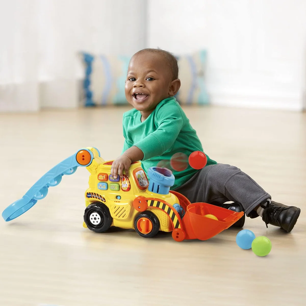 VTech Pop-a-Balls Push and Pop Bulldozer 80-506000 Yellow New image 6