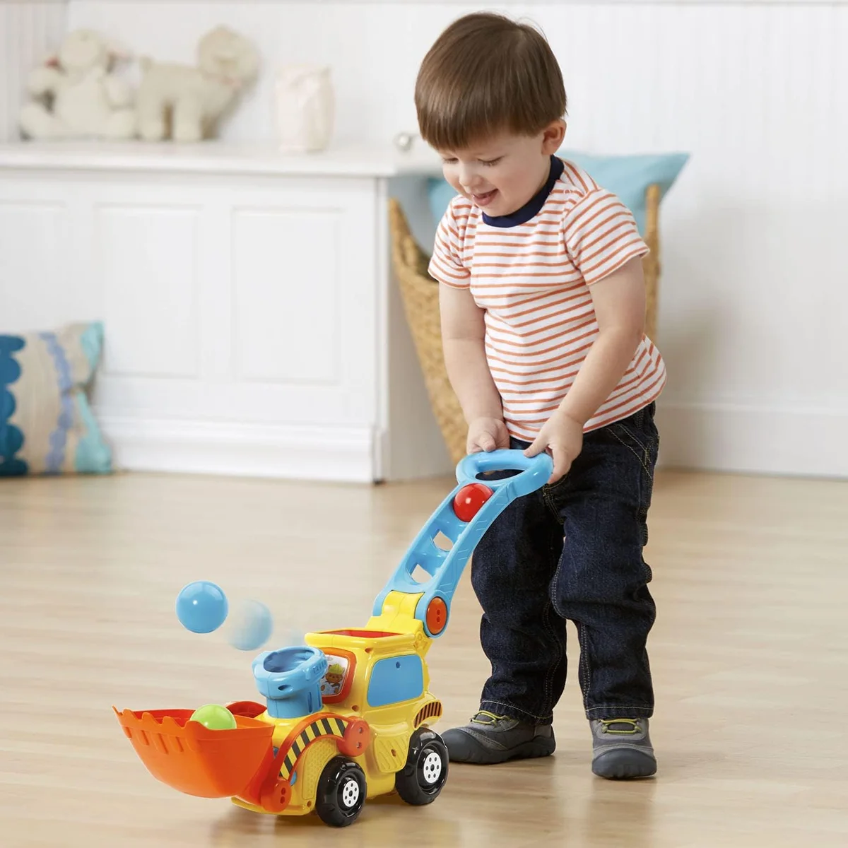 VTech Pop-a-Balls Push and Pop Bulldozer 80-506000 Yellow New image 8