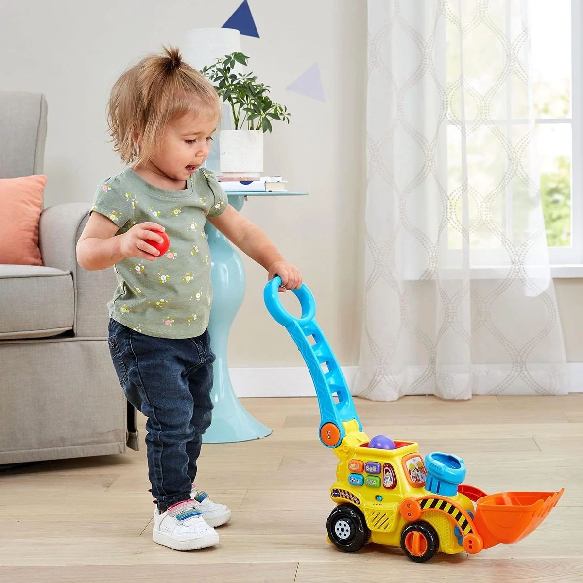 VTech Pop-a-Balls Push and Pop Bulldozer 80-506000 Yellow New image 10