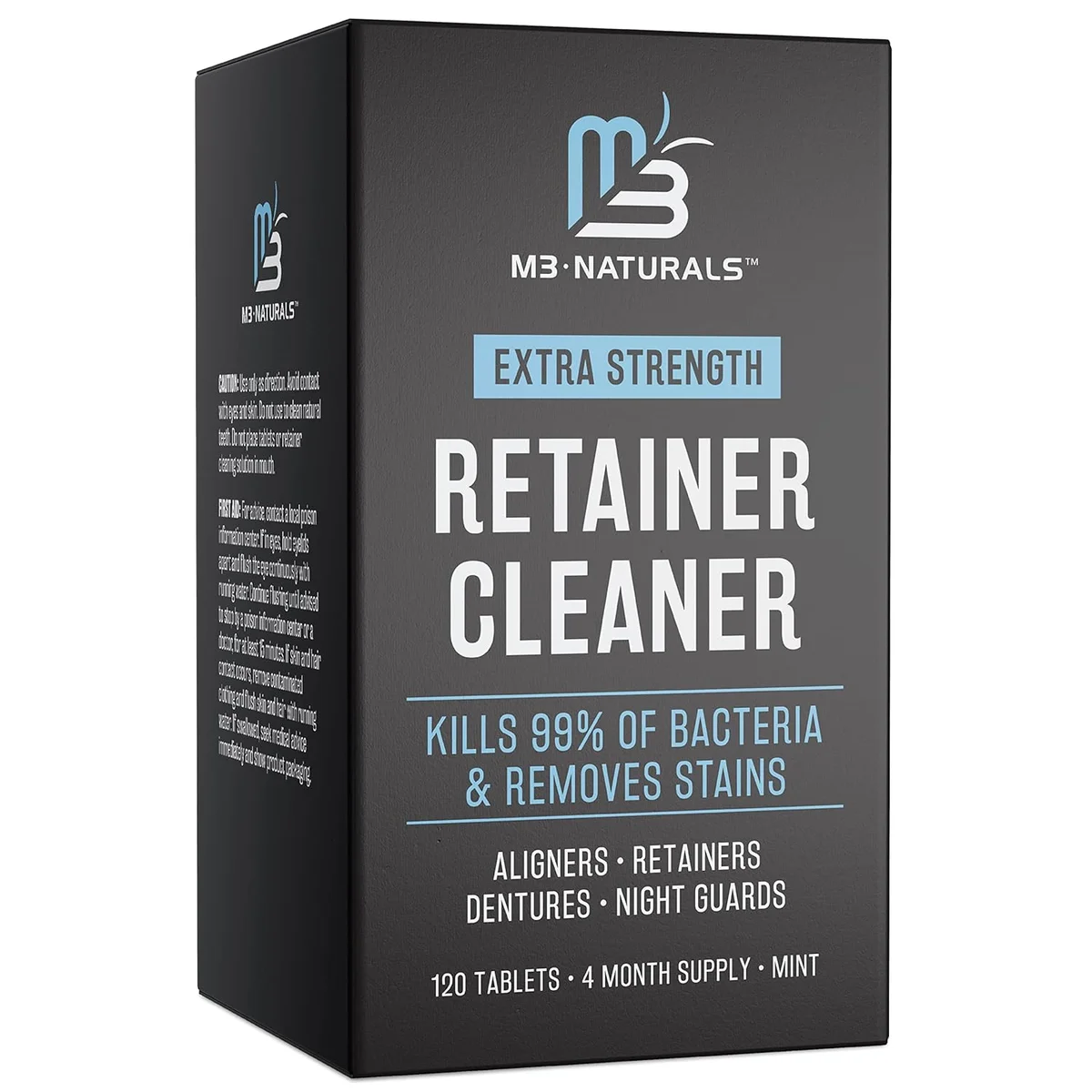 M3 Retainer Cleanser Tablets 120 Count Mint - New