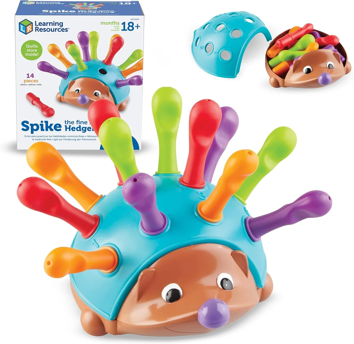 Learning Resources Spike The Fine Motor Hedgehog LER8904 - Toddler Montessori Toys, Sorting & Matching Skills, Plastic - New