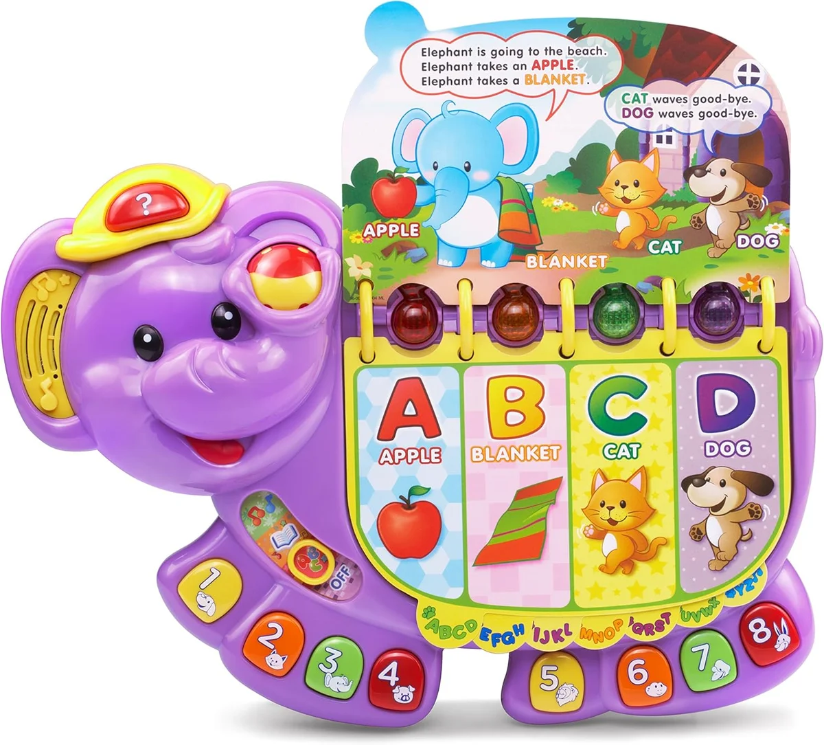 VTech Touch and Teach Elephant 80-158089 Interactive Learning Toy Purple New image 2