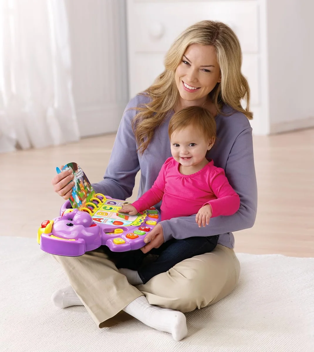 VTech Touch and Teach Elephant 80-158089 Interactive Learning Toy Purple New image 3
