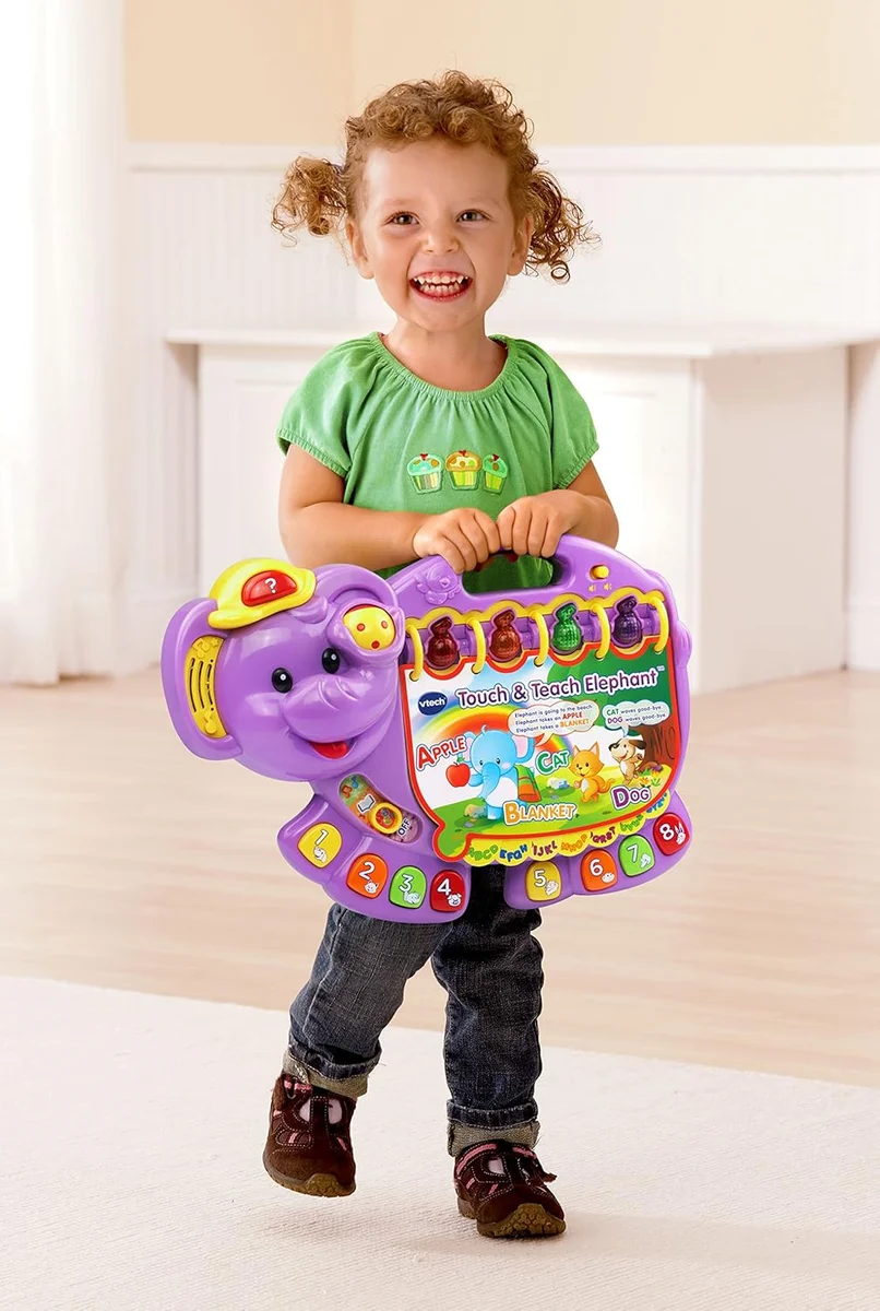 VTech Touch and Teach Elephant 80-158089 Interactive Learning Toy Purple New image 4