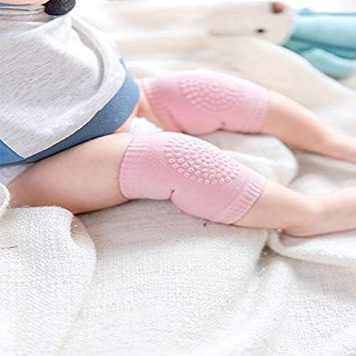 BOSONER Baby Crawling Knee Pads Large Cotton 5 Pairs Pink/Dark Grey/Grey/Black/Green New image 3