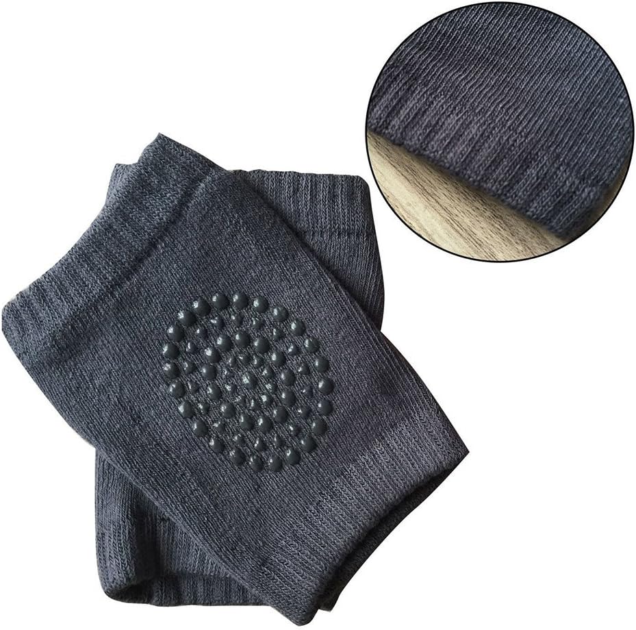 BOSONER Baby Crawling Knee Pads Large Cotton 5 Pairs Pink/Dark Grey/Grey/Black/Green New image 7