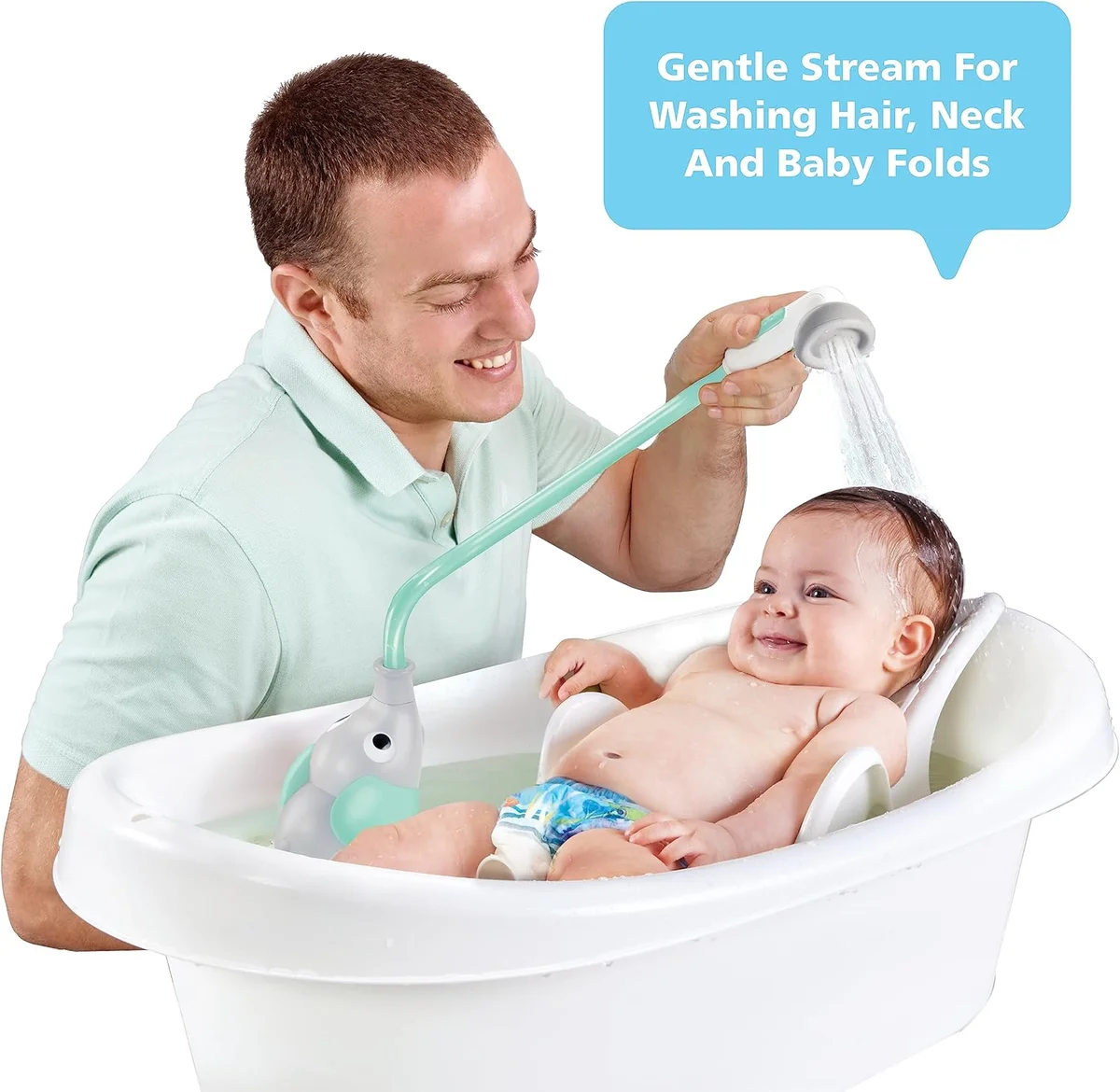 Yookidoo Baby Bath Shower Head Elephant Water Pump Model 40159-40308 Plastic New image 2