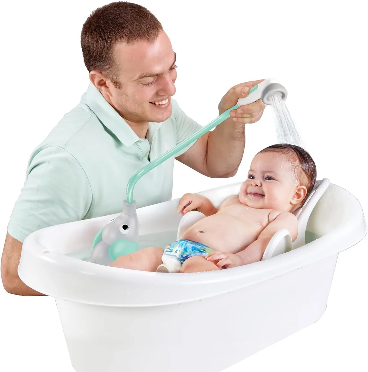 Yookidoo Baby Bath Shower Head Elephant Water Pump Model 40159-40308 Plastic New image 4