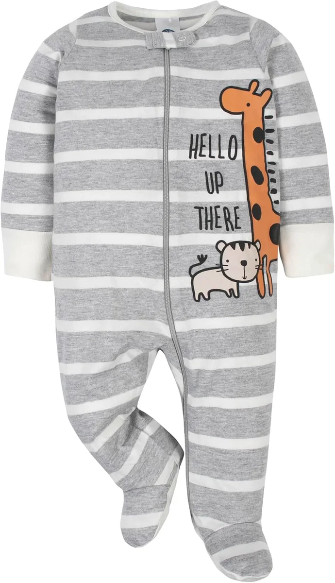 Gerber 4 Pack Sleep 'N Play Footie Cotton Jungle New image 4
