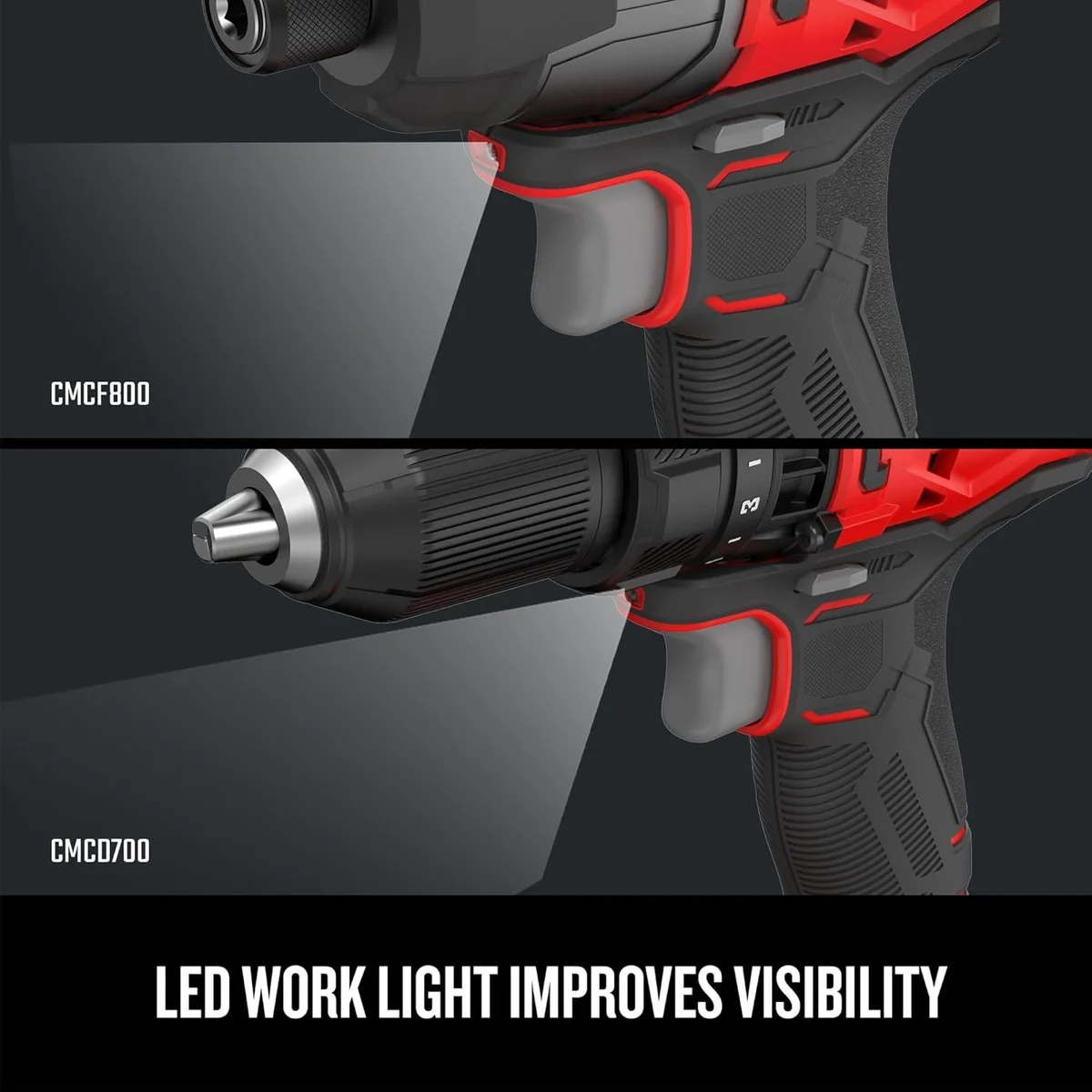 CRAFTSMAN V20 MAX Cordless Drill Driver and Impact Driver Set CMCK200C2 20V with 2 Batteries and Charger - New image 8