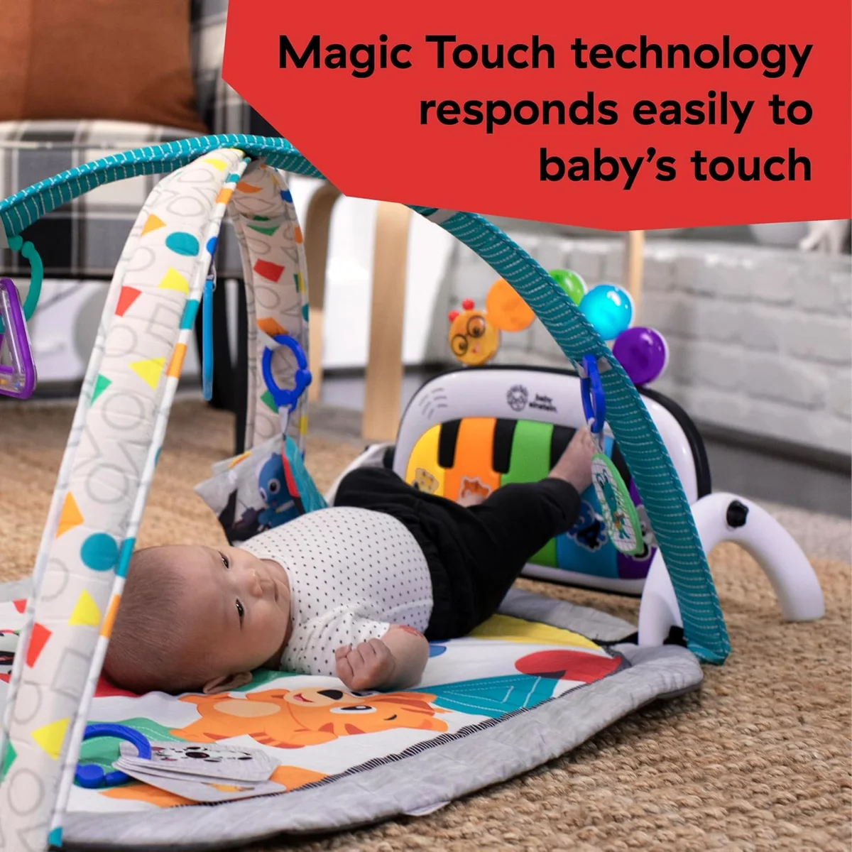 Baby Einstein 4-in-1 Kickin' Tunes Music and Language Play Gym 11749 - 10 Piece Set Fabric/Plastic Kickin Tunes 4-in-1 Mat New image 10