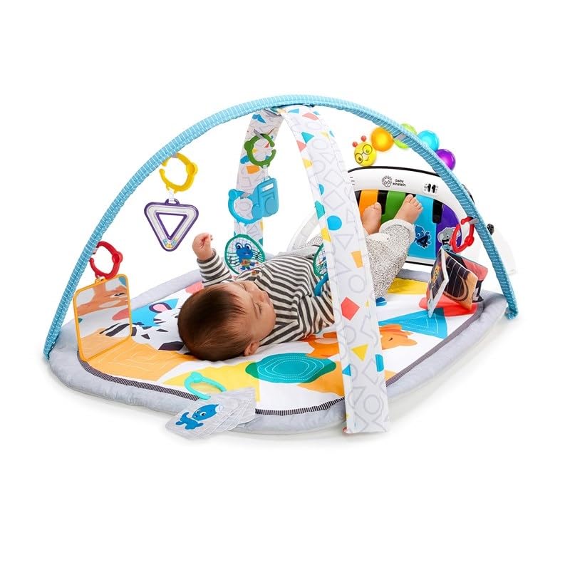 Baby Einstein 4-in-1 Kickin' Tunes Music and Language Play Gym 11749 - 10 Piece Set Fabric/Plastic Kickin Tunes 4-in-1 Mat New image 4