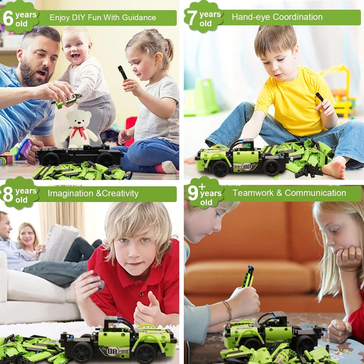 GAMZOO STEM Building Toys 2-in-1 Remote Control Racer 335 Pieces Plastic New image 2
