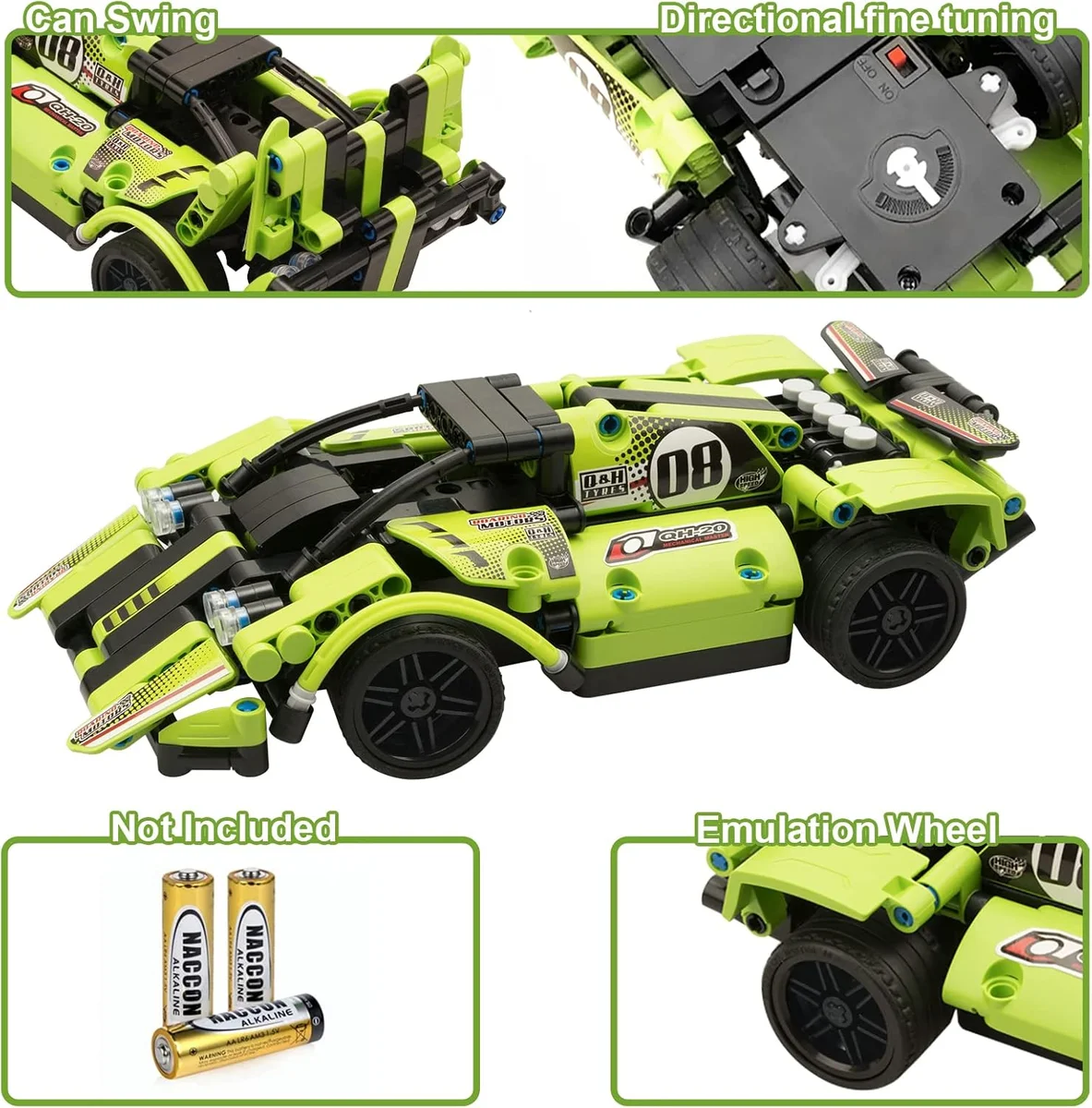 GAMZOO STEM Building Toys 2-in-1 Remote Control Racer 335 Pieces Plastic New image 6