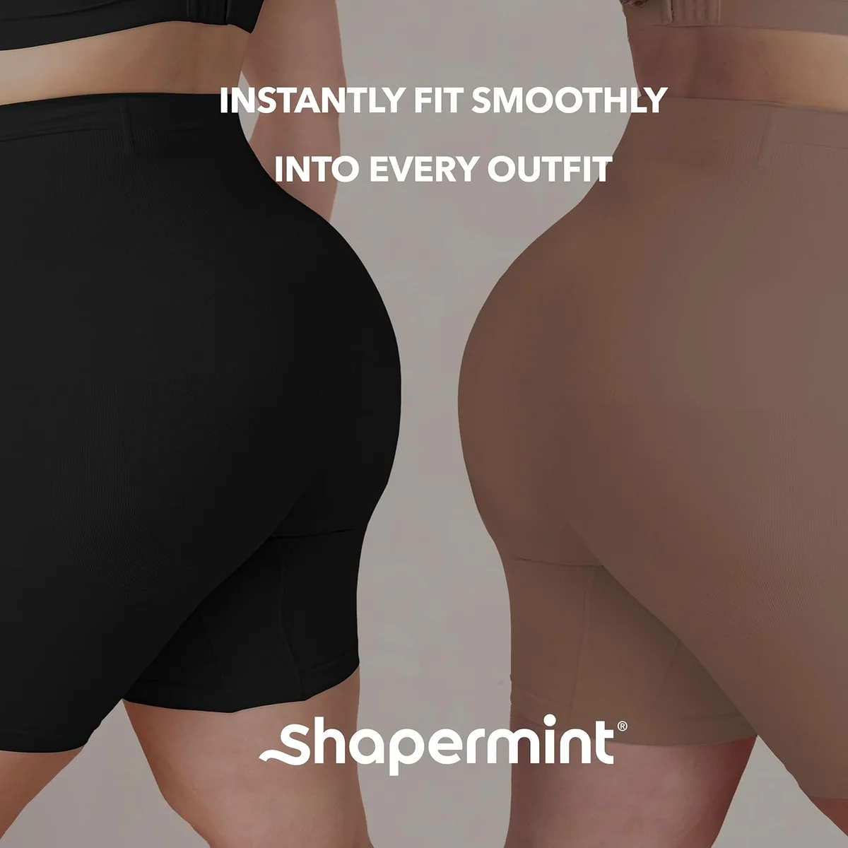 SHAPERMINT High-Waisted Shapewear Tummy Control Shorts 55021 Nylon Nude New image 6