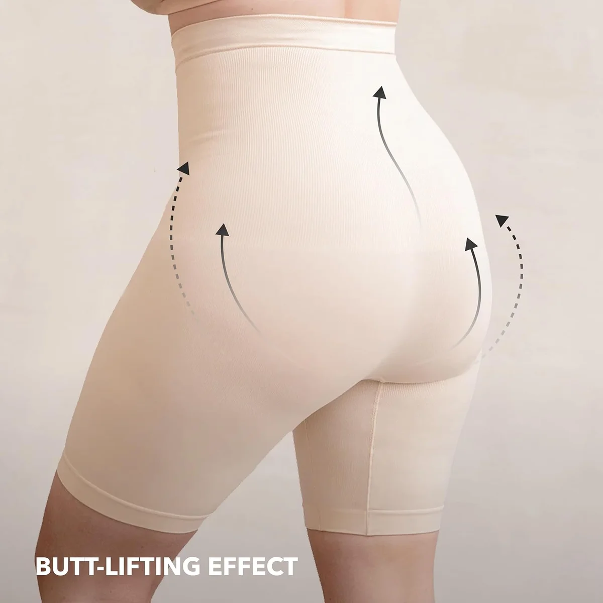 SHAPERMINT High-Waisted Shapewear Tummy Control Shorts 55021 Nylon Nude New image 3