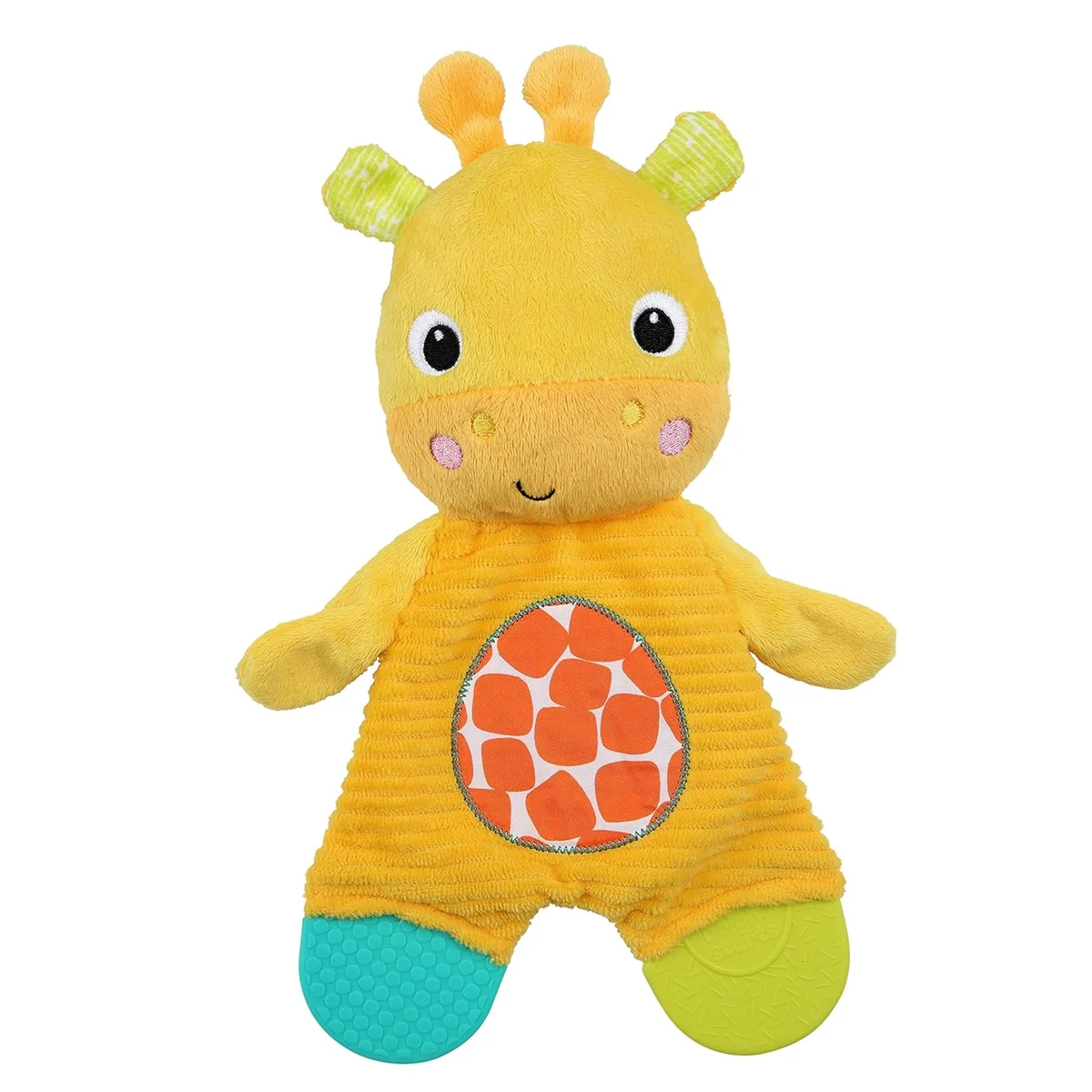 Bright Starts Snuggle & Teethe Plush Baby Toy Giraffe Model 12348 BPA-Free Yellow New image 4