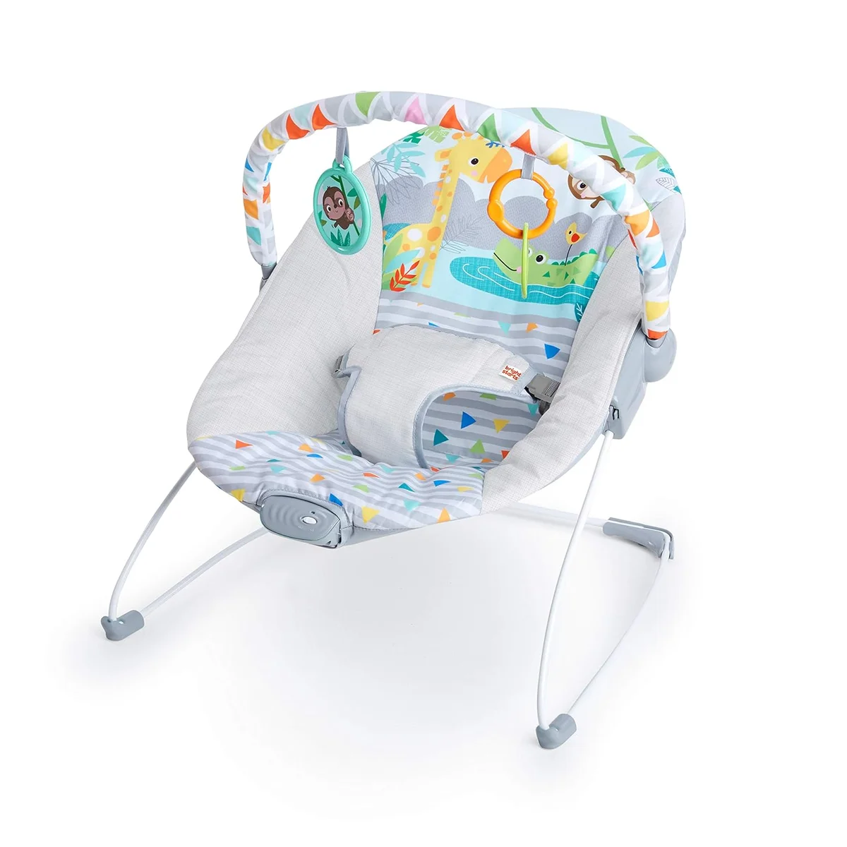 Bright Starts Baby Bouncer Soothing Vibrations Infant Seat 12204 0-6 Months Up to 20 lbs Removable Toy Bar New