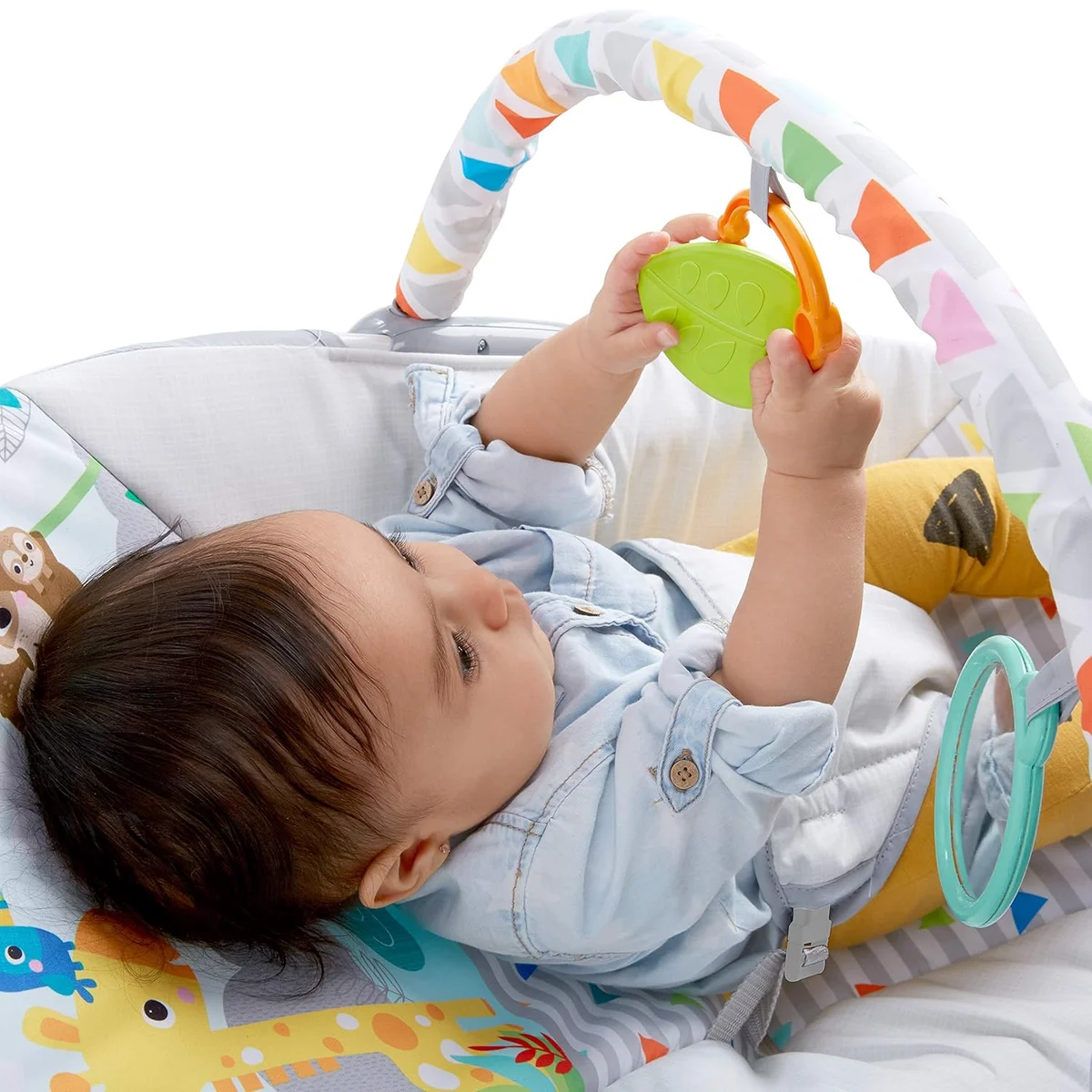 Bright Starts Baby Bouncer Soothing Vibrations Infant Seat 12204 0-6 Months Up to 20 lbs Removable Toy Bar New image 8