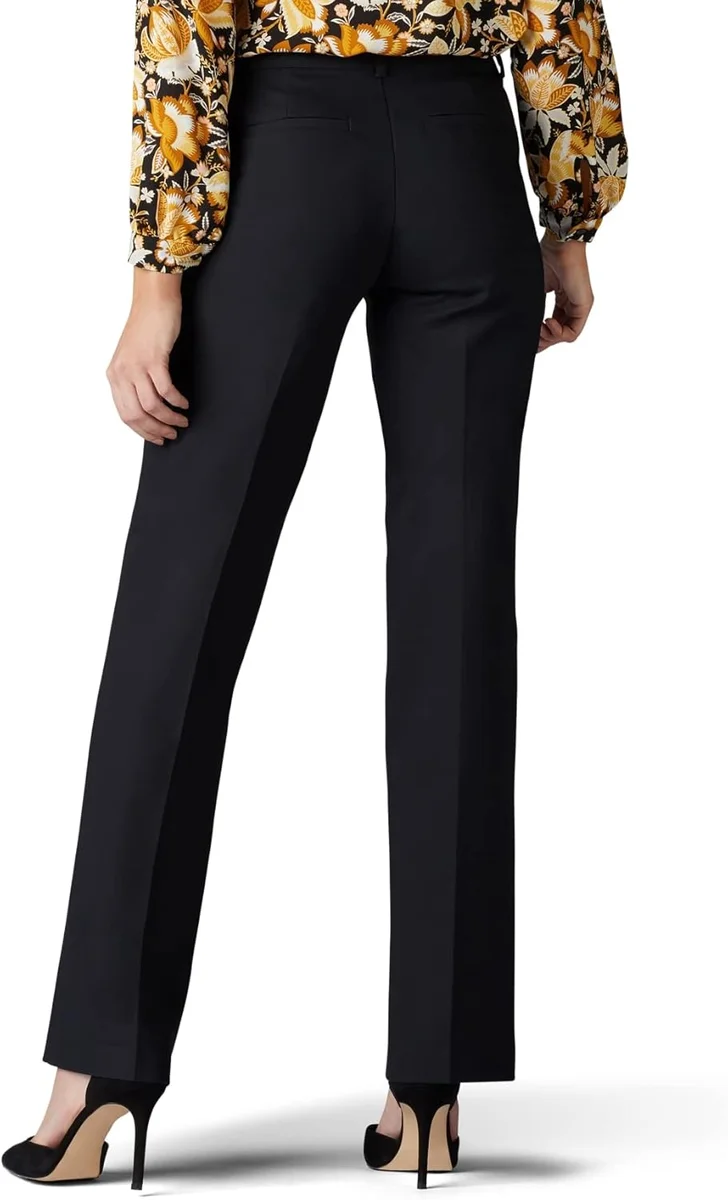 Lee Women's Ultra Lux Comfort Trouser Pant Cotton Blend Black New image 2
