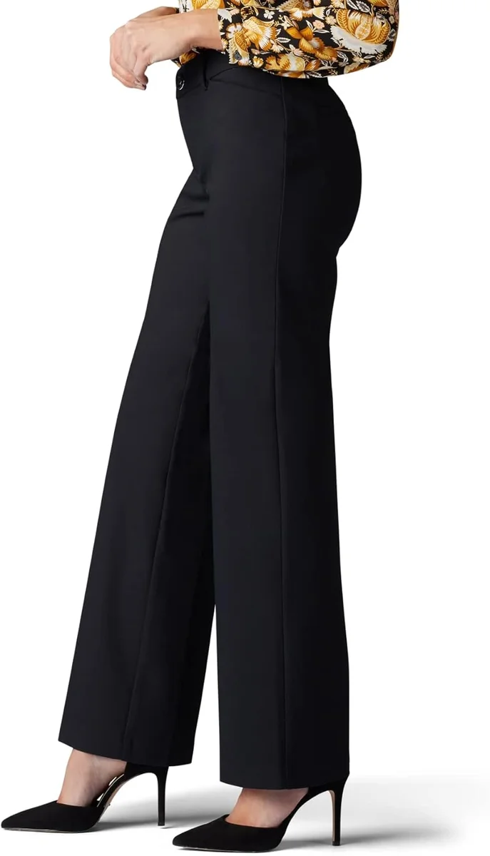 Lee Women's Ultra Lux Comfort Trouser Pant Cotton Blend Black New image 3