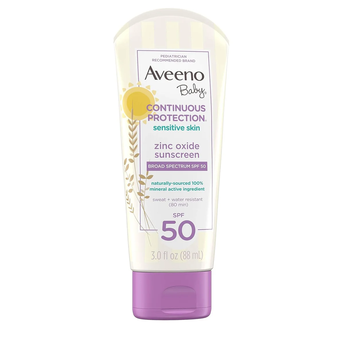 Aveeno Baby Continuous Protection Mineral Sunscreen Lotion SPF 50 3 fl oz - New image 8