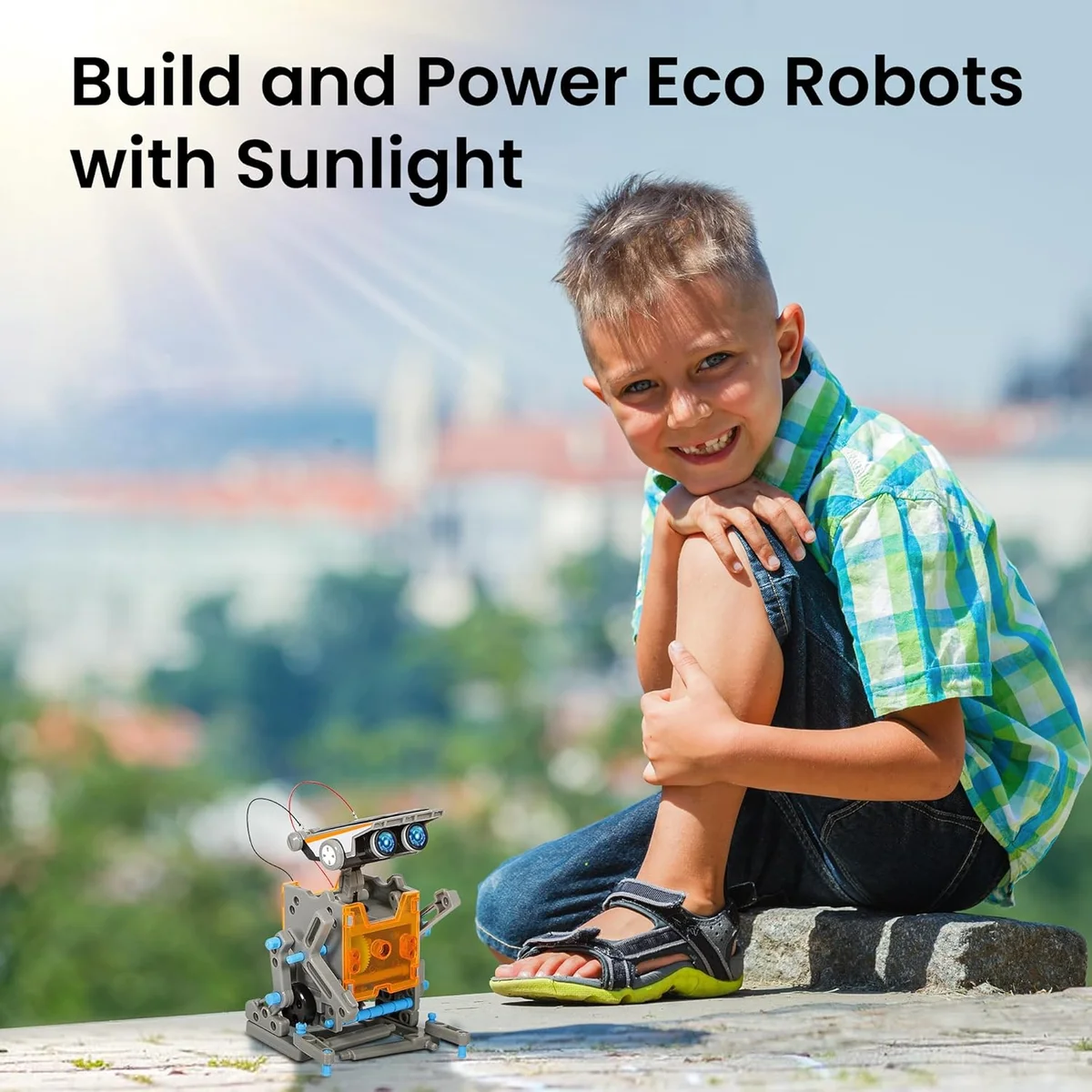 Sillbird 12-in-1 Solar Robot Building Kit US-SB-SolarRobot Educational STEM Toy 190 Pieces Blue/Grey New image 3